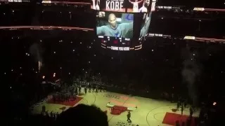 Kobe Bryant last game vs Chicago Bulls United Center Kobe tribute