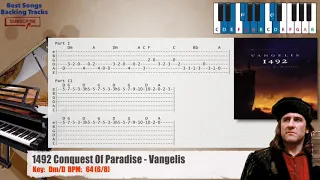 🎹 1492 Conquest Of Paradise - Vangelis Piano Backing Track with chords