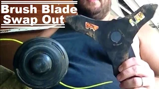 DIY How To Turn Your Weed Trimmer Head Into A Brush Cutter Blade To Clear Land And Property