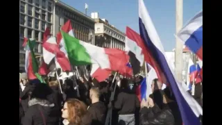 В Турине прошел митинг в поддержку России и спецоперации на  Украине