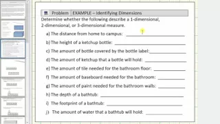 Determine if a Measurement is 1D, 2D, or 3D