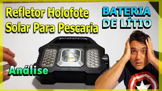 ✅ Review Análise Refletor Holofote Solar para Pescaria Bateria de Lítio YD-2205A