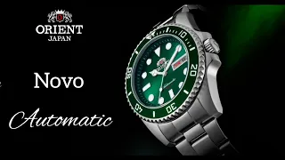 NOVO Relógio Orient F49SS02 Automático Verde e Pepsi Submariner