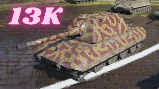 E 100 - 11 Kills 13K Damage World of Tanks ( 126 hp left vs 5 enemies )Heavy gameplay