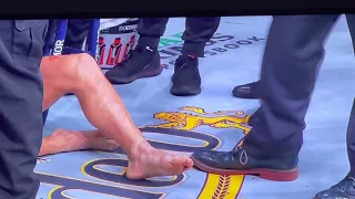 Conor Mcgregor breaks his ankle !! Ouch ! He was beating his bleeping head off !!