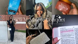 GET READY WITH ME ~ ATHLETIC BANQUET ~ SELF CARE ~ BIBLE STUDY ~ MAINTENANCE