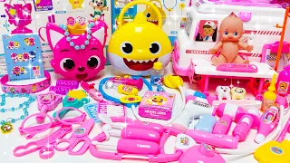 Cute PoP Toy, Pinkfong Unboxing Cute Doctor Collection, Beauty Bag, Ambulance Review Toys