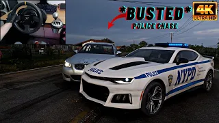 🚔POLICE CHASE🚔 ILLEGAL BMW M5 Racer in Forza Horizon 5 | Thrustmaster TX Gameplay [4K]