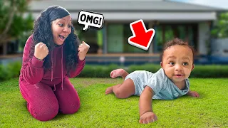 BABY MYLES is FINALLY CRAWLING!!! (CAUGHT ON CAMERA)