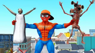 Scary Teacher Spider Nick vs Siren Head and Granny - Miss T Rescue Tani Animation Games