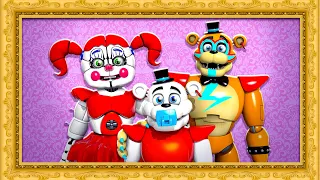 Glamrock Freddy and Circus Baby FAMILY PHOTOS