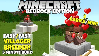 Minecraft Bedrock: WORKING Villager Breeder! Ultra Simple Tutorial! MCPE Xbox PC Ps4