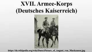 XVII. Armee-Korps (Deutsches Kaiserreich)