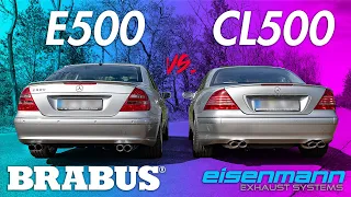 Das Sound-Battle: Mercedes Benz W211 E 500 vs. C215 CL 500 - BRABUS vs. Eisenmann | RB Engineering