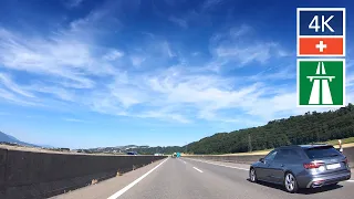 Driving around Lake Geneva Switzerland Autobahn Drive 🇨🇭Geneva to Murten