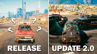 Cyberpunk 2077 - Release vs Update 2.0 - Details & Physics Comparison