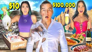 CITA ROMÁNTICA CON $100 VS $100,000.00 😨💔 | Karla Bustillos