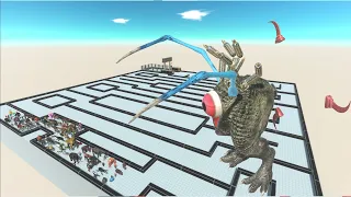 Mutant T_REX One-eyed Dinosaur | LAST SURVIVOR - UPHILL COURSE - Animal Revolt Battle Simulator