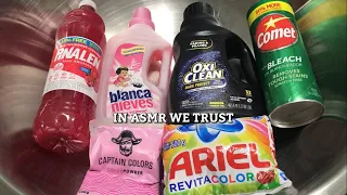 ASMR💞Pink & Black Overload🖤 Oxi Clean Black Detergent, Pink Ariel, Blanca Nieves, Comet + Cloralen