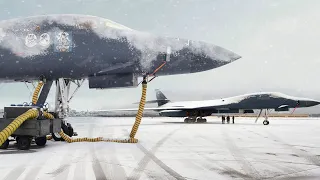 Starting US Powerful B-1 Lancer in Freezing Cold Weather