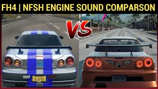 Need For Speed Heat Vs Horizon4: Engine Comparison Sound  Nissan GT-R Skyline