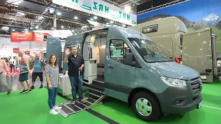 Einzigartiges Wohnmobil: HRZ Reha Camper Mercedes Sprinter. Sitzgruppe und Längsbetten. Heck-Dusche!