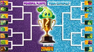 🌻🌻POWERFUL PLANTS Vs. TEAM CATAPULTS🌻🌻Who Will Win? - ATTACK ZOMBIE