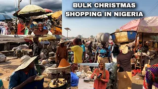 BULK CHRISTMAS SHOPPING IN THE BIGGEST LOCAL MARKET IN IBADAN NIGERIA | COST OF FOOD WEST AFRICA