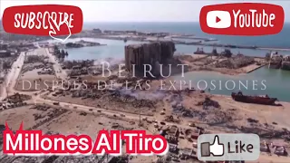 Tomas aéreas después de la explosión en Beirut Líbano, EL MINDO YA NO SERÁ EL MISMO ❌ M,A,T