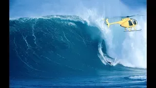 Big Wave Surfer Laird Hamilton rides 100 Foot Waves