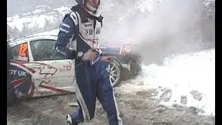 Rallye Monte Carlo 2009 crash Kris Meeke