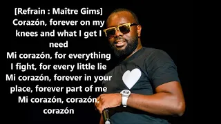 Maitre GIMS CÓRAZON PAROLE VERSION ENGLISH