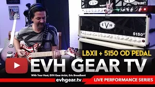 EVH Gear 5150 Striped Guitar With LBXII & MXR 5150 Overdrive Pedal