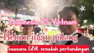Suasana GBK setelah pertandingan Indonesia vs Vietnam