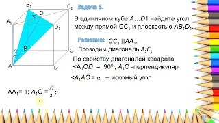 Угол между прямой и плоскостью