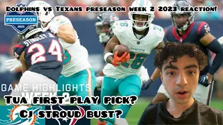 CJ STROUD BUST? Miami Dolphins vs. Houston Texans | 2023 Preseason Week 2 Game Highlights REACTION!