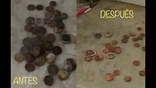 CÓMO QUITAR EL ÓXIDO DE LAS MONEDAS DE LA MANERA MÁS SENCILLA Y ECONÓMICA!!! 💪😎😜