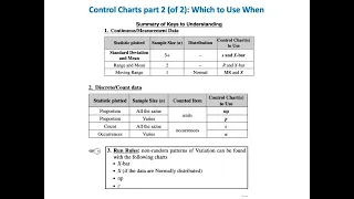 Control Charts   Part 2 of 2