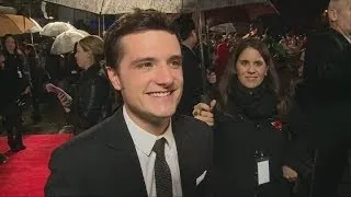 Josh Hutcherson on kissing Jennifer Lawrence at the Hunger Games: Catching Fire world premiere