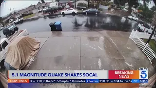 Video shows ground shaking during Southern California earthquake