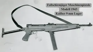 Fallschirmjäger Maschinenpistole der Wehrmacht: Modell 1943 Kaliber 9 mm Luger - 2 Weltkrieg