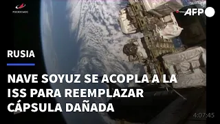 Nave rusa se acopla a la ISS para reemplazar cápsula dañada | AFP