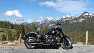 Harley Davidson Fatboy S Rideout to Ibergeregg | Pure Exhaust Sound [4K]