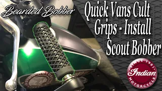 New Vans cult grips install on Indian Scout Bobber