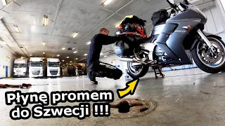 Wjeżdżam Motocyklem na Prom !!! - Pierwsza noc na Dziko w Szwecji! *Pada deszcz (Vlog 694)