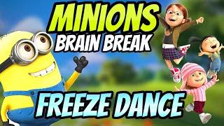 💛 Minions 💛 Freeze Dance | Brain Break | GoNoodle Inspired | Just Dance