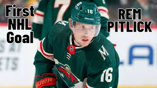 Rem Pitlick #16 (Minnesota Wild) first NHL goal Nov 13, 2021
