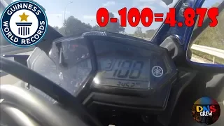 YAMAHA R3 0-100KM/H+TOP SPEED!!