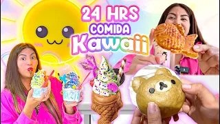 Comiendo Comida Kawaii por 24 HRS 💖⭐️ HELADOS, WAFLES , BEBIDAS Y MÁS 🫶