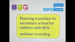 Preparing for the transition to secondary school for children with SEN